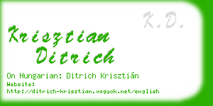 krisztian ditrich business card