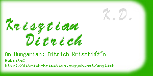 krisztian ditrich business card